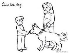 dog safety coloring pages literature  kids dog safety pet