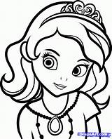Coloring Sofia Princess Clipart First Sophia Drawing Library Easy sketch template