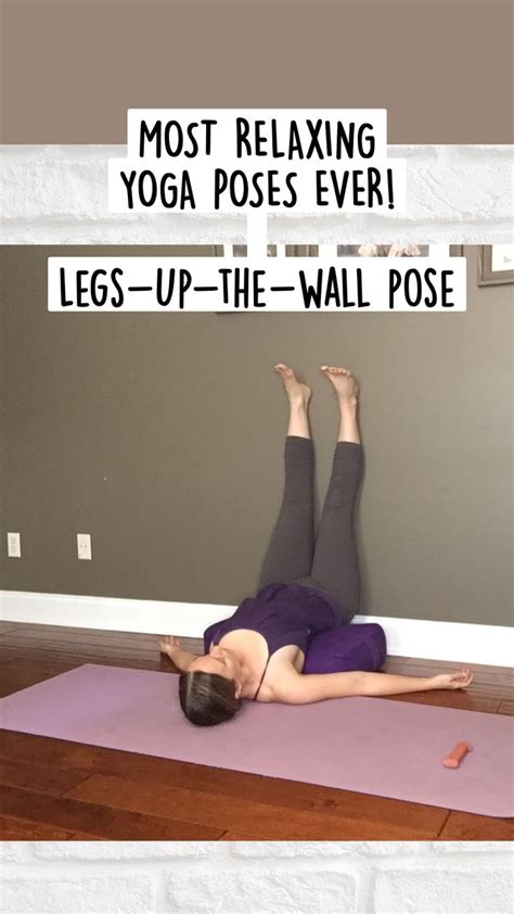 relaxing yoga poses  legs   wall pose  immersive