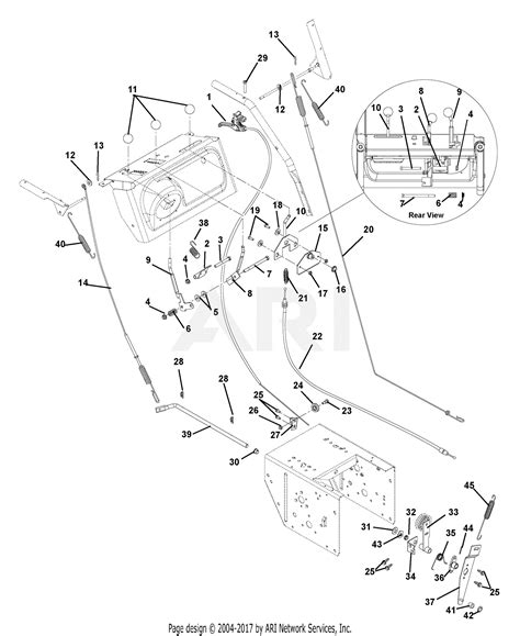 ariens    stle hp bs parts diagram  cables  controls