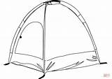 Tent Camping Coloring Pages Printable Outline Drawing Tents Sketch Template Print Bible Color Paper Getdrawings sketch template