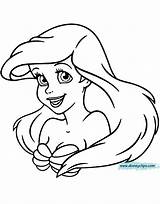 Coloring Ariel Pages Face Mermaid Little Jetsam Flotsam Template Disneyclips Printable Ausmalbilder Ausmalen Regal Academy Gif Sebastian Smiling Hair Funstuff sketch template