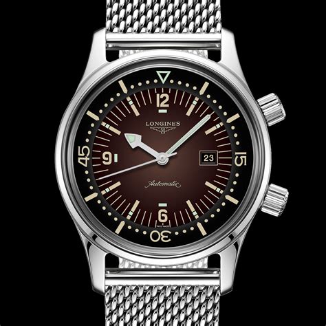 introducing  longines legend diver  mm tropical sjx watches