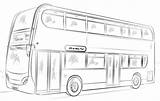 Bus Coloring Double Decker Pages Printable London Buses Routemaster Public sketch template