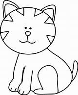 Clip Kitten Cat Clipart Coloring Choose Board Mycutegraphics Drawing sketch template