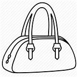 Bag Purse Bags Hand Ladies Women Drawing Line Icon Fashion Getdrawings sketch template