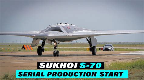 russian sukhoi   okhotnik  stealth drones serial production  youtube