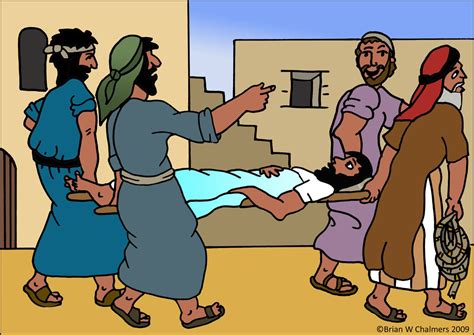 jesus heals  paralytic man flip chart ebibleteacher