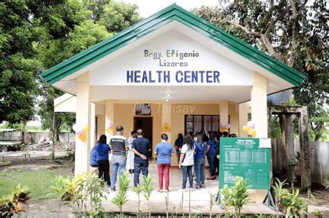 barangay health center  barangay efigenio inaugurated official