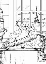 Coloring Ratatouille Pages Kids Coloriage Fun Eiffel Tower Remy sketch template