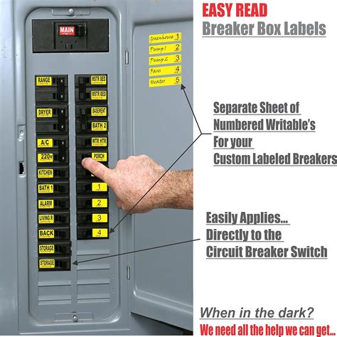 circuit breaker decals  vinyl labels  breakers panel box  fuses  ebay