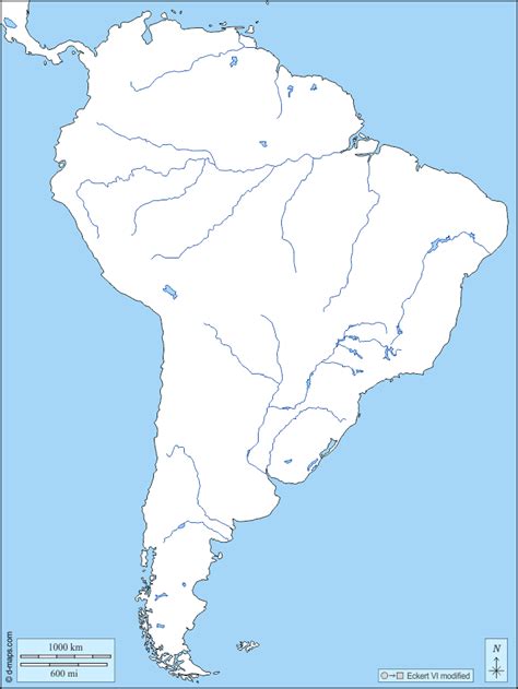 south america blank map map  zip codes