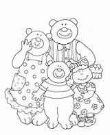 Bears Goldilocks Three Coloring Pages Drawing Bear Printable Template Preschool Print Colouring Color Story Little Sheets Digi Activities Billy Gruff sketch template