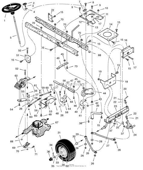 murray    craftsman lawn tractor  parts diagram  steering