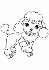 Coloring Dogs Kids Pages Cute Dog Color Female Children Girls Animals Printable Simple Little Justcolor sketch template