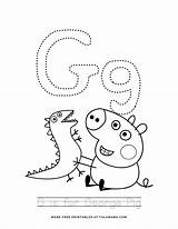 Peppa Tracing Alphabet Tulamama sketch template