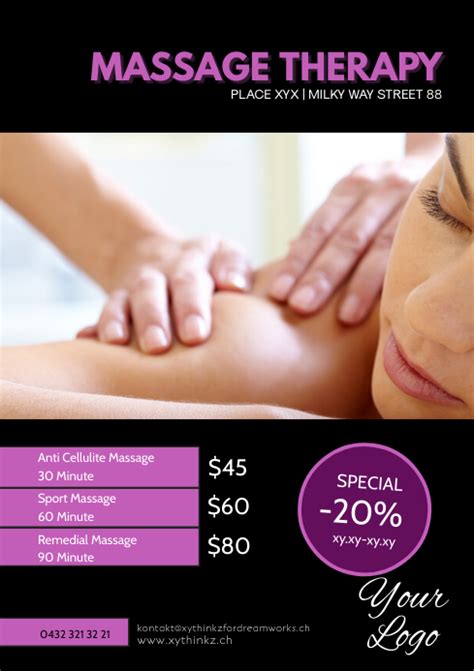 Massage Therapy Treatement Therapist Beauty Template Postermywall