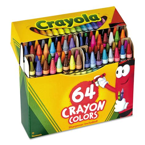 crayola crayons box  built  sharpener  sizes  count