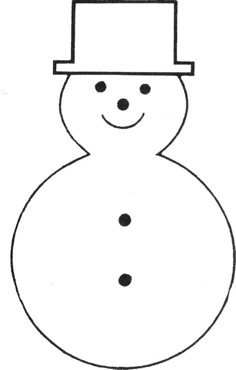 snowman clipart template printable coloring pages  kids