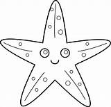 Starfish Clipart Outline Printable Applique Bintang Laut Coloringbay Cliparting Webstockreview Sweetclipart Animals sketch template