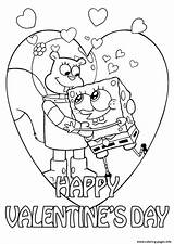 Valentines Coloring Spongebob Valentine Pages Happy Disney Sandy Sheets Kids Printable Cdde Print Color Princess Mickey Colouring Mouse Bob Frozen sketch template