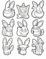 Eeveelutions Coloring Pages Ages Coloringhome Via sketch template