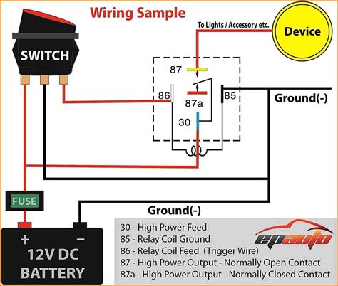 wiring diagram relay  fan technology