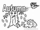 Autumn Coloring Pages Colouring Fall Word Spell Leave Comments sketch template