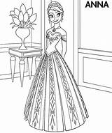 Coloring Anna Frozen Princess Pages Disney Dresses Pretty Elsa Printable Dress Barbie Print Color Kids Rocks Getcolorings Alina Cartoon Choose sketch template