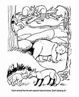 Coloring Pages Earth Habitats Natural Ecology Habitat Protect Forest Drawing Sheets Animal Colouring Plains Great Animals Print Kids Honkingdonkey Printable sketch template