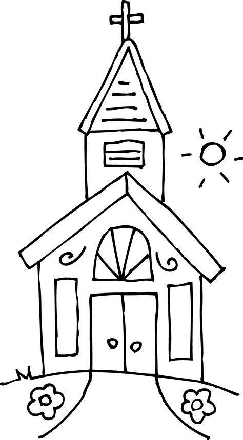 church coloring pages    print