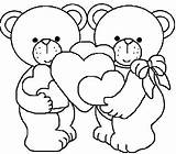 Coloring Valentine Pages Bear Teddy Heart Printable Valentines Preschool Size Colouring Color Preschoolers Print Kindergarten Hibernation Bears Pdf Getcolorings Getdrawings sketch template