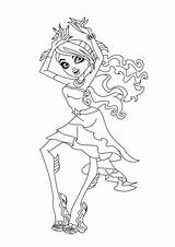 Coloring Dance Pages Monster High Kids sketch template
