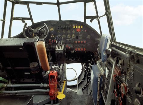 lancaster bomber cockpit photograph  panoramic images fine art america