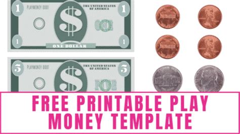 printable play money template freebie finding mom