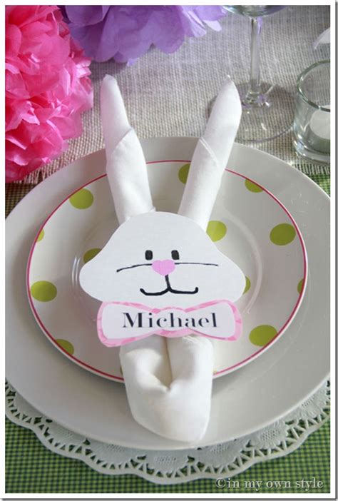 time  set  table bunny style  moms