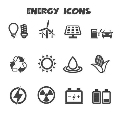energy icons symbol  vector art  vecteezy