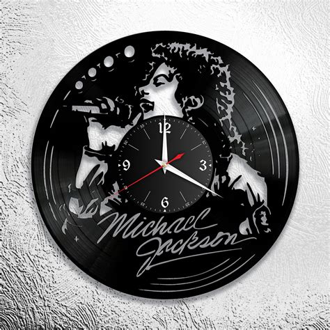 vinyl record wall clock la colección de michael jackson etsy