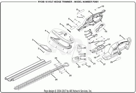 ryobi hedge trimmer parts diagram reviewmotorsco