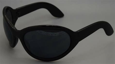 big gothic goth industrial bugeye bug eye bono wrap sunglasses black