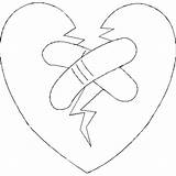 Coloring Pages Broken Heart Hearts Wings Cliparts Library Clipart 2007 Disney Pony October sketch template
