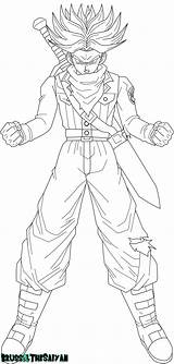 Trunks Saiyan Rage Lineart Goten Goku Ssj Dbz Lapiz Brusselthesaiyan sketch template