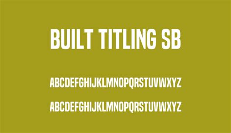 built titling  font