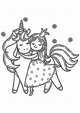 Tale Unicorns Fairytale Mewarnai sketch template