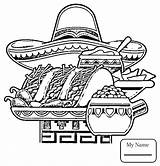 Coloring Maracas Sombrero Pages Mexican Culture Getcolorings Pag Printable Print sketch template