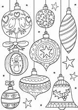 Weihnachtskugeln Kreidestift Malvorlage sketch template