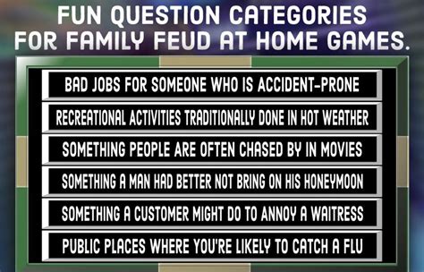 family feud quiz   questions  answers hobbylark