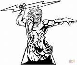 Coloring Zeus God Pages Olympia Drawing Printable Drawings sketch template