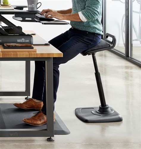 vari active seat    sit stand desk chair geardiary