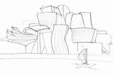 Bilbao Guggenheim sketch template